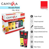 Isomars CANVAA Acrylic Paints - (40ml) - Set of 12 Vibrant Pigminted & Fadeproof Colours 4 - ARTIST SERIES - For Canvas Painting, Scrap Book, Paper Board, Wood & Terracotta - Isomars