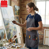 Isomars Canvas Painter's Apron with Adjustable Strap & Tool Pockets for brushes, tools, and art supplies - Isomars