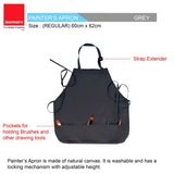 Isomars Canvas Painter's Apron with Adjustable Strap & Tool Pockets for brushes, tools, and art supplies - Isomars