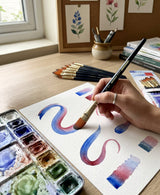 Isomars Cat's Tongue Paint Brush Set of 7 | Sizes 1, 2, 4, 6, 8, 10, 12 - Isomars