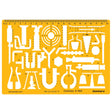 Isomars Chemistry Laboratory Drawing Template Stencil | Technical Drafting Tool for Scientific Apparatus & Lab Equipment Symbols | Transparent Plastic Template with Metric Scale (Art 1904) - Isomars