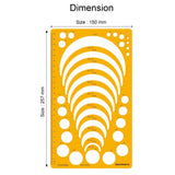 Isomars Circle Radius Template Ruler | Precision Drafting Stencil with Radius Curves R12.5-R60, Circle Templates & Metric Scale | Engineering, Architecture, Technical Drawing & Design Tool (150 x 257 mm) - Isomars