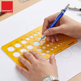Isomars Circle Template Drawing Stencil | Precision Circular Drafting Template with Multiple Circle Sizes | Geometric Drawing Tool for Architects, Engineers, Designers, Artists & Students - Isomars
