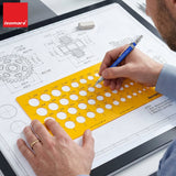 Isomars Circle Template Drawing Stencil | Precision Circular Drafting Template with Multiple Circle Sizes | Geometric Drawing Tool for Architects, Engineers, Designers, Artists & Students - Isomars