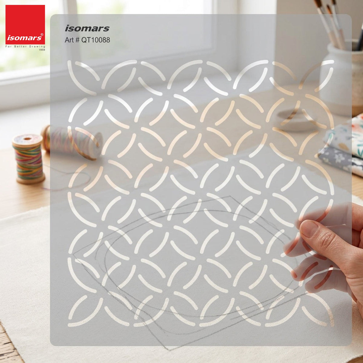 Isomars Circular Pattern Template Stencil for Art, Quilting & Design10088 - Isomars