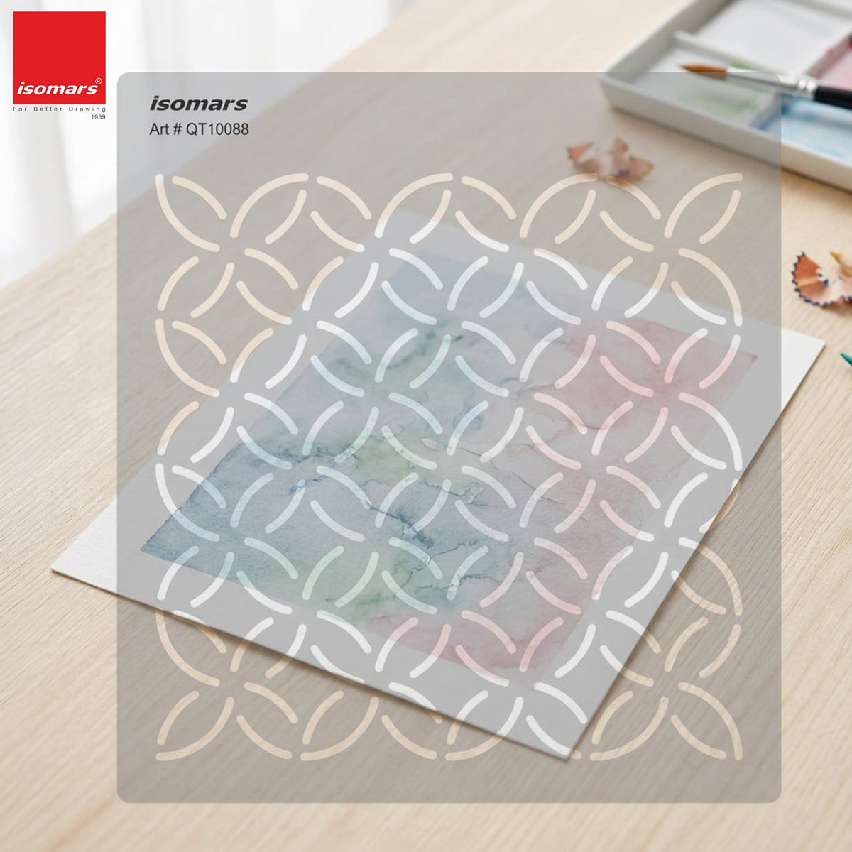 Isomars Circular Pattern Template Stencil for Art, Quilting & Design10088 - Isomars