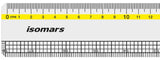 Isomars Clear Acrylic Ruler with Grid Lines 18 Inch | Transparent Precision Measuring Scale for Artists, Architects, Engineers, Designers & Students - Isomars