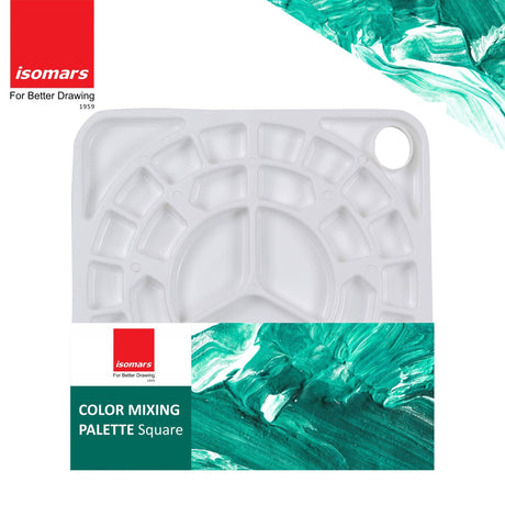 Isomars Colour Palette - Colour Mixing Dish for Artists (Square (CM17) - Isomars