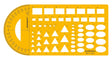 Isomars Combination Geometric Template with Protractor | Multi-Shape Drafting Stencil with Rectangles, Triangles, Ovals & Angle Scale | Drawing Tool for Architects, Engineers, Designers & Students - Isomars