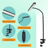 Isomars Computer Monitor Laptop Study Table Lamp with Clamp 12 Inch | Overhead USB LED Desk Light, Flexible Gooseneck, 3 Color Modes & 10 Brightness Levels for Desktop, Bedroom, Office & Reading - Isomars