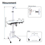 Isomars Computer Standing Desktop Workstation with Adjustable Monitor Mount | Sit Stand Table with Keyboard & Mouse Tray, CPU Holder & Wheels | Height Adjustable Ergonomic Office Desk (White) - Isomars