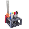 Isomars Creative Art Tools Holder | Brush Holder Stand | Sketching & Pencil Stand | Desktop Organiser for Office & Art Supplies Stationery | Without tools (Grey) - Isomars