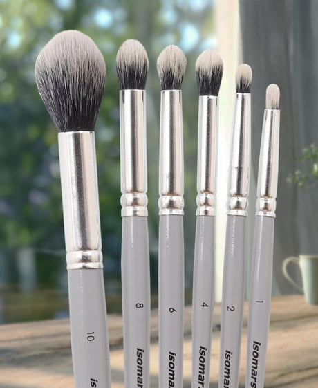 Isomars Creative - Blendng Brush - Round - Set of 6 - Artist Quality Brushes - Isomars