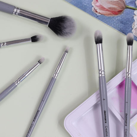 Isomars Creative - Blendng Brush - Round - Set of 6 - Artist Quality Brushes - Isomars
