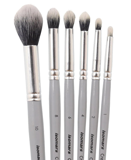 Isomars Creative - Blendng Brush - Round - Set of 6 - Artist Quality Brushes - Isomars