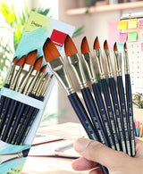 Isomars Dagger Paint Brush Set of 7 Artist Brushes for Acrylic & Watercolor - Isomars