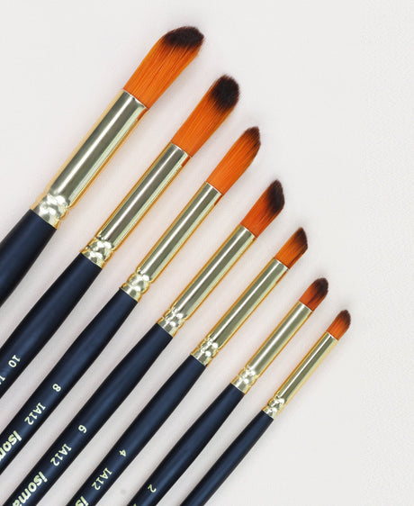 Isomars Deer Foot Paint Brush Set – Set of 7 Artist Brushes for Acrylic, Watercolor, Oil & Texture Effects – Ideal for Fur, Foliage, Stippling & Dry Brush Techniques - Isomars