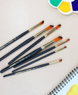 Isomars Deer Foot Paint Brush Set – Set of 7 Artist Brushes for Acrylic, Watercolor, Oil & Texture Effects – Ideal for Fur, Foliage, Stippling & Dry Brush Techniques - Isomars
