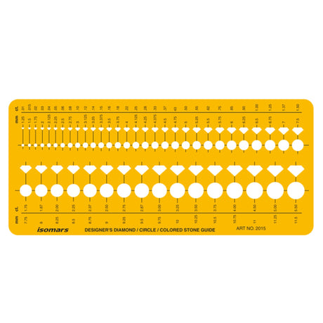 Isomars Designer's Diamond Circle & Colored Stone Guide Template No. 2015 - Isomars