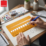 Isomars Designer's Oval Brilliant Diamond & Colored Stone Guide Template No. 2010 | Jewelry Designing Stencil for Gemstone Sketching, Ring & Ornament Design | Transparent Plastic Template - Isomars
