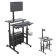 Isomars Desktop & Laptop Multipurpose Table and Adjustable Height & angles, Computer Workstation, Monitor Arm Pipe - Useful for Using Gadgets Like Desktop, Laptop Made In India (Black) - Isomars