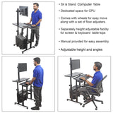 Isomars Desktop & Laptop Multipurpose Table and Adjustable Height & angles, Computer Workstation, Monitor Arm Pipe - Useful for Using Gadgets Like Desktop, Laptop Made In India (Black) - Isomars