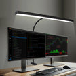 Isomars Desktop Table lamp, Overhead LED Desk Lamp Light, Table Holding clamp, Study, Computer lamp, 24" Light bar Flexible Gooseneck, 3 Color Mode, for Desktop, Bedroom, Office, Reading, etc - Isomars