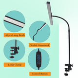 Isomars Desktop Table lamp, Overhead LED Desk Lamp Light, Table Holding clamp, Study, Computer lamp, 24" Light bar Flexible Gooseneck, 3 Color Mode, for Desktop, Bedroom, Office, Reading, etc - Isomars