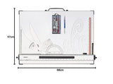 Isomars Drawing and Drafting Architect Kit Comes with Technical Board With Parallel Motion Ruler - A2 Size - 18.5" x 25" Includes Set Square, Mechanical Pencil, French Curve, Technical Compass - Isomars