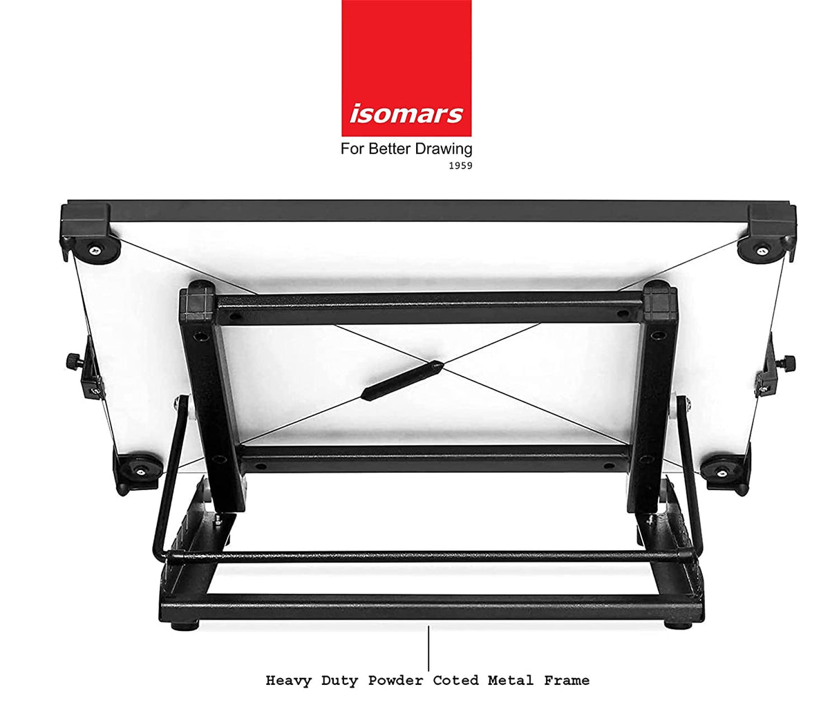 Isomars Drawing Board Table Model Kit Combo with 5 Adjustable Working Angles - A2 Size - 18.5" x 25"(Adjustable-Set of 3) - Isomars