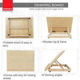 Isomars Drawing Board - Table Model - with 6 Different Working Angles - Drawing & Drafting Board with Elastic Support - A2 - Isomars