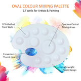 Isomars Drawing Brush Set Round Set of 7 with Colour Palette | Premium Golden Taklon Synthetic Artist Brushes with White Mixing Palette for Acrylic, Watercolor, Oil & Face Painting - Isomars