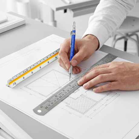 Isomars Drawing Drafting Board -A2 - 18.5"x25.5" Table Model | Set Of 10 - Technical Drawing & Drafting Items Ideal for Architects, Engineers, Designers & Artists Students and Professionals - Isomars