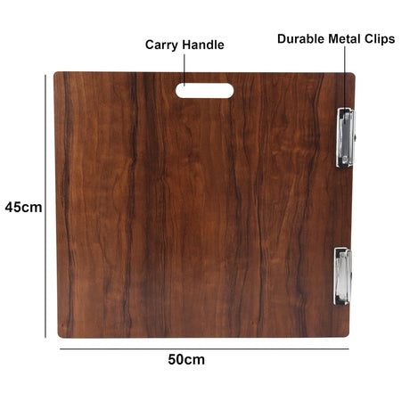 Isomars Drawing Sketch Board - 18" x 20" Portable for Artists, Students & Designers – Ideal for Drawing, Sketching, Drafting & Painting (18x20 Inch (Dark Brown)) - Isomars