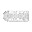 Isomars Engineering Template, Clear Plastic, 180° Protractor, Markings in cm/mm, for Engineering Students - Isomars