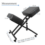 Isomars Ergonomic Kneeling Chair, Adjustable Height, Stool Upright Posture with Comfortable Cushions, Stool for Home and Office - Isomars