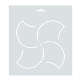 Isomars Fan Blade Design Drafting Template Stencil for Art & Quilting 10122 - Isomars