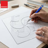 Isomars Fan Blade Design Drafting Template Stencil for Art & Quilting 10122 - Isomars