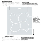 Isomars Fan Blade Design Drafting Template Stencil for Art & Quilting 10122 - Isomars