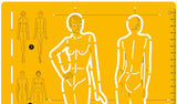 Isomars Female Fashion Design Figure Template Drawing Stencil - Isomars