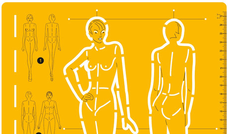 Isomars Female Fashion Design Figure Template Drawing Stencil - Isomars