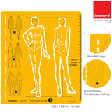 Isomars Female Fashion Design Figure Template Drawing Stencil - Isomars