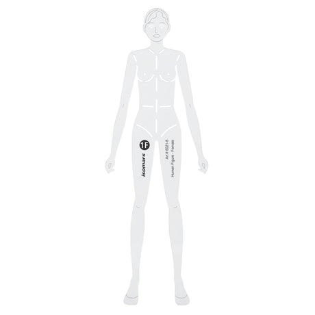 Isomars Female Human Figure Fashion Design Template Stencil-8 - Isomars