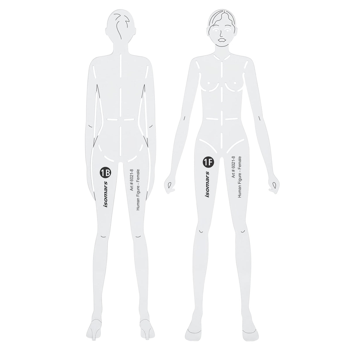 Isomars Female Human Figure Fashion Design Template Stencil-8 - Isomars