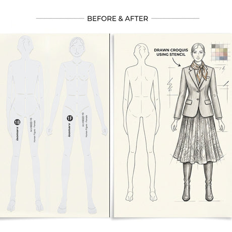 Isomars Female Human Figure Template for Fashion Designing-10 - Isomars