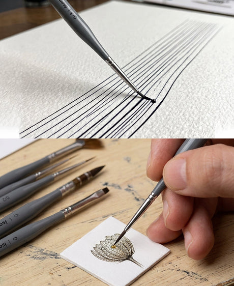 Isomars Fineline Art Brush Set of 6 for Detail Painting - Isomars