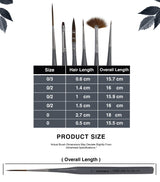Isomars Fineline Art Brush Set of 6 for Detail Painting - Isomars