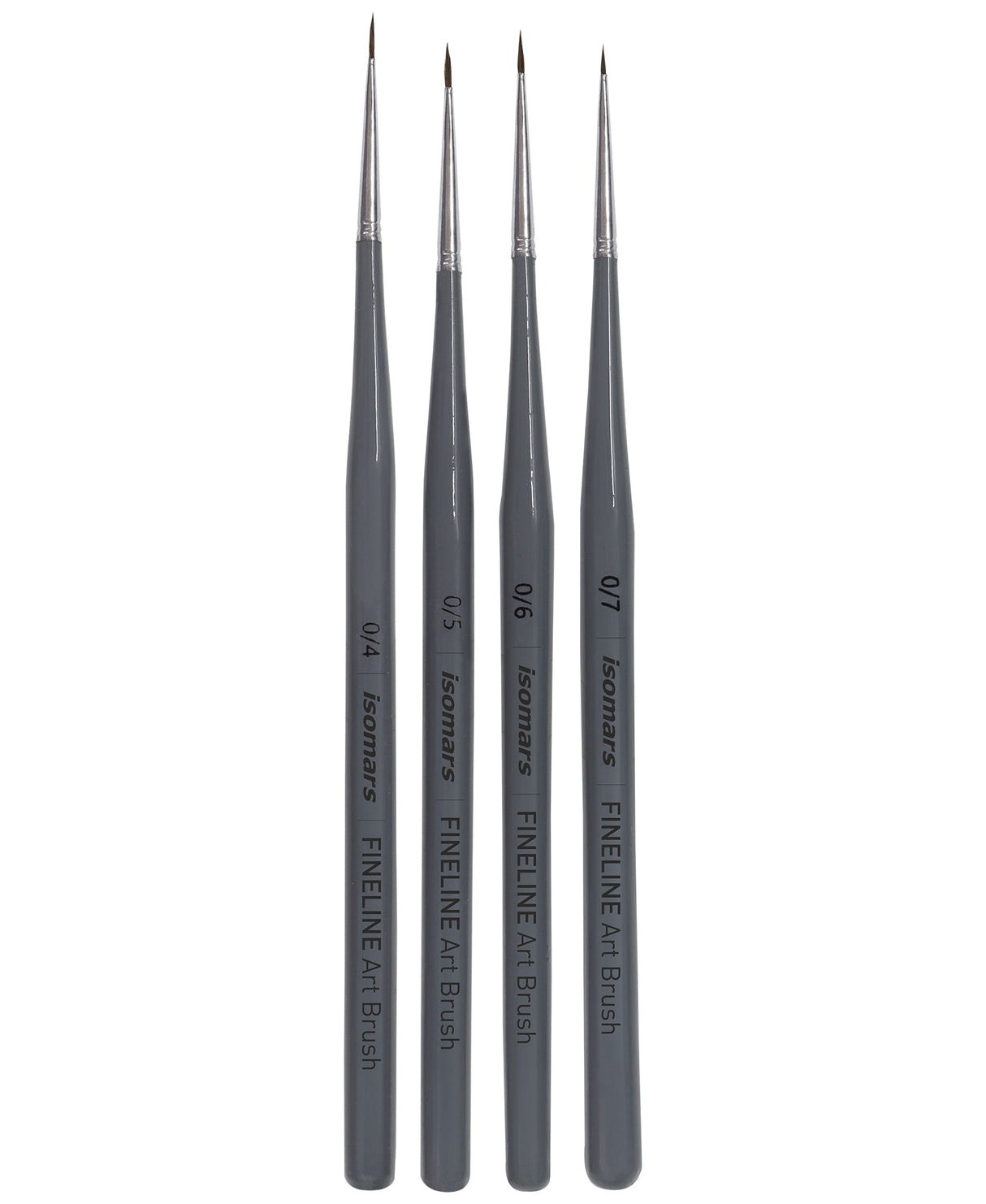 Isomars Fineline Micro Spotter Brush Set of 4 for Miniature Art & Fine Detailing - Isomars
