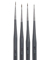 Isomars Fineline Micro Spotter Brush Set of 4 for Miniature Art & Fine Detailing - Isomars