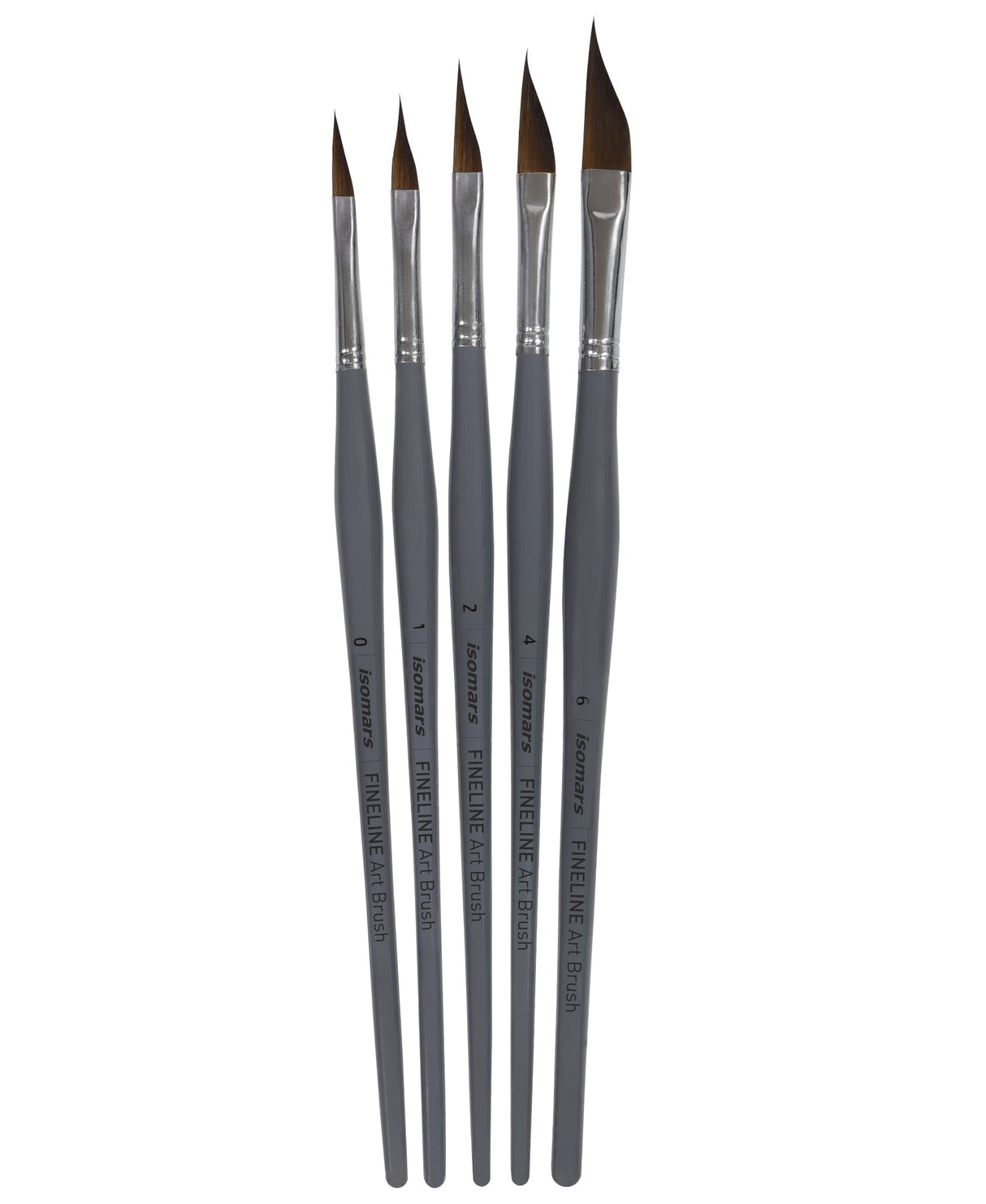 Isomars Fineline Petal Brush Set of 5 for Watercolor, Acrylic & Floral Painting - Isomars